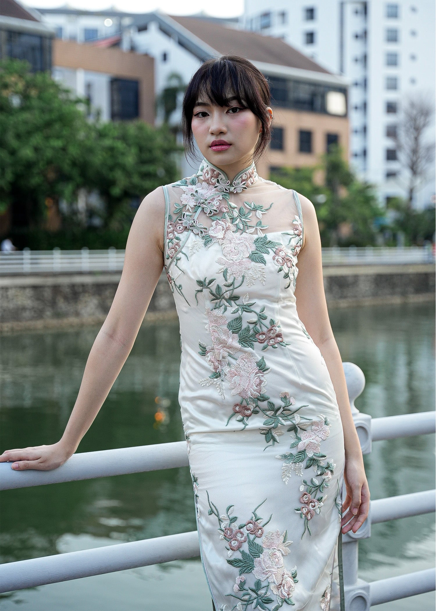 Sleeveless Qipao Cheongsam Qipao Dress Women Sleeveless Slim Polyester Broadcloth Vintage Chinese Style Print Evening Party Sleeveless Qipao Cheongsam Qipao Dress Women Sleeveless Slim Polyester Broadcloth Vintage Chinese Style Print Evening Party