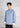 Men's Linen Tang Jacket (Misty Blue/ White)