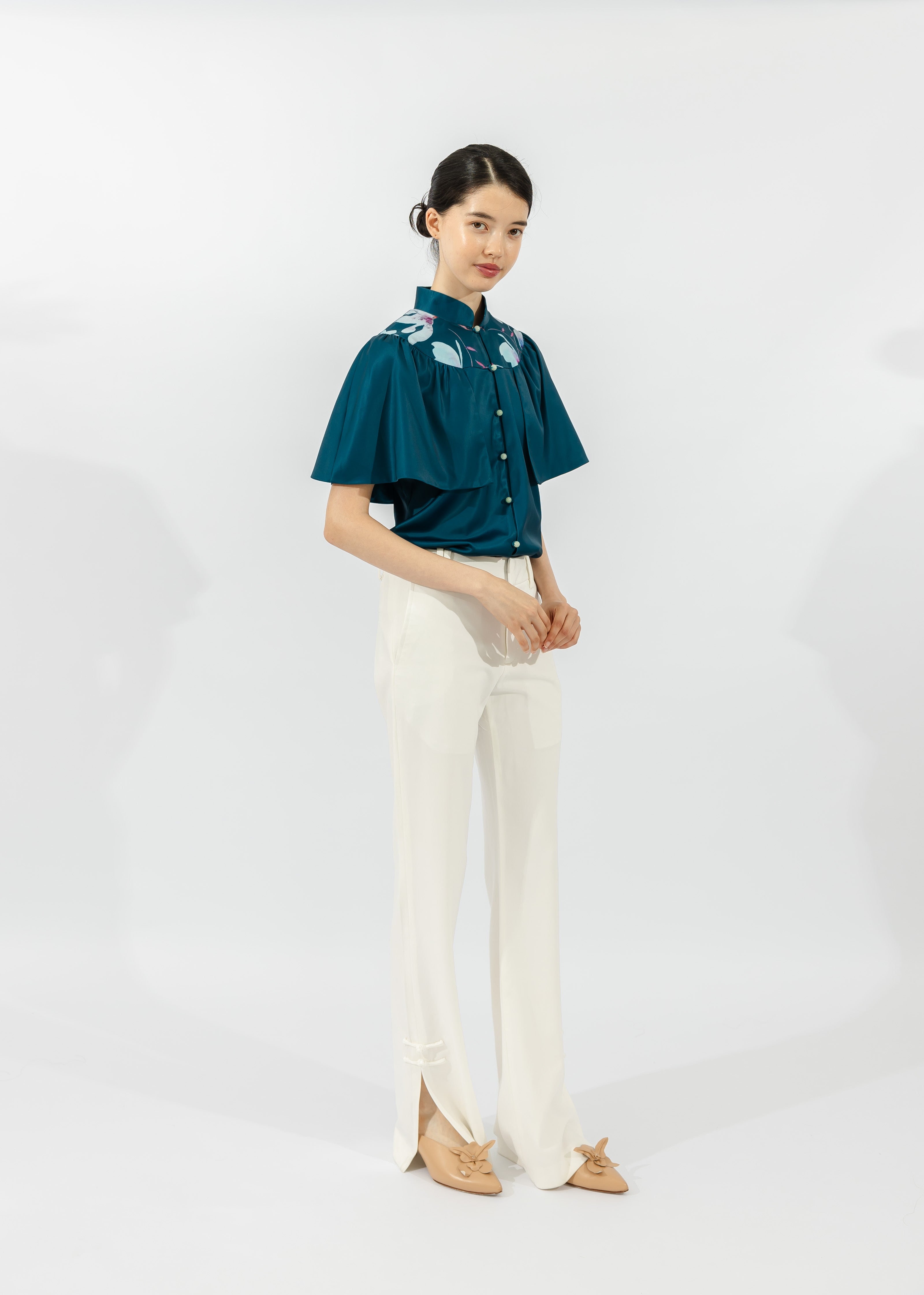 World of Ying x Qipology — Blue Cape Shirt