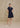 Qi-pow! Short Sleeves Polo Qipao Dress (Dark Blue)
