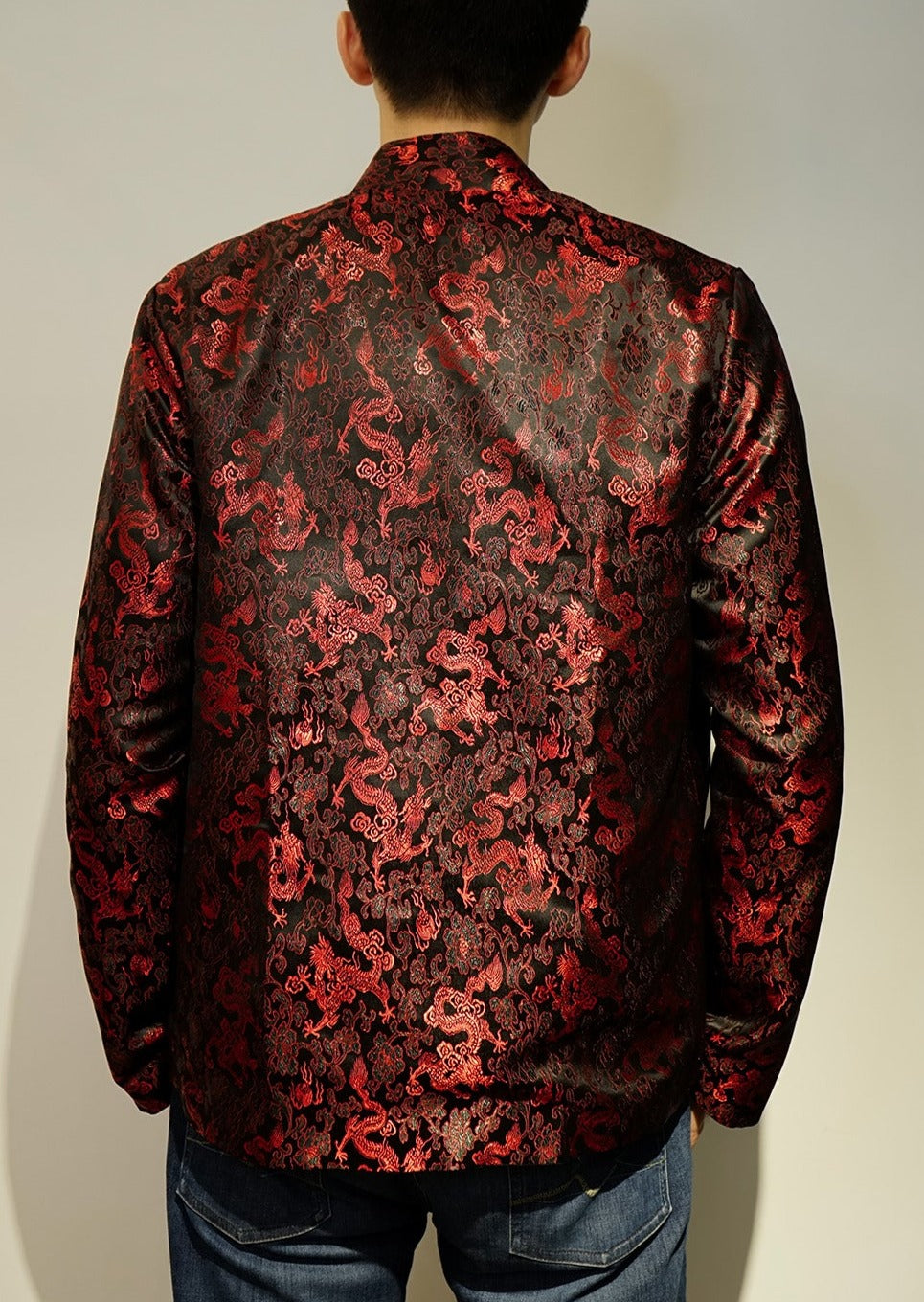 Men's Reversible Tang Jacket (Black/ Red) – Qipology