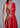 Red Bauhinia A-line Qipao Gown - RTW