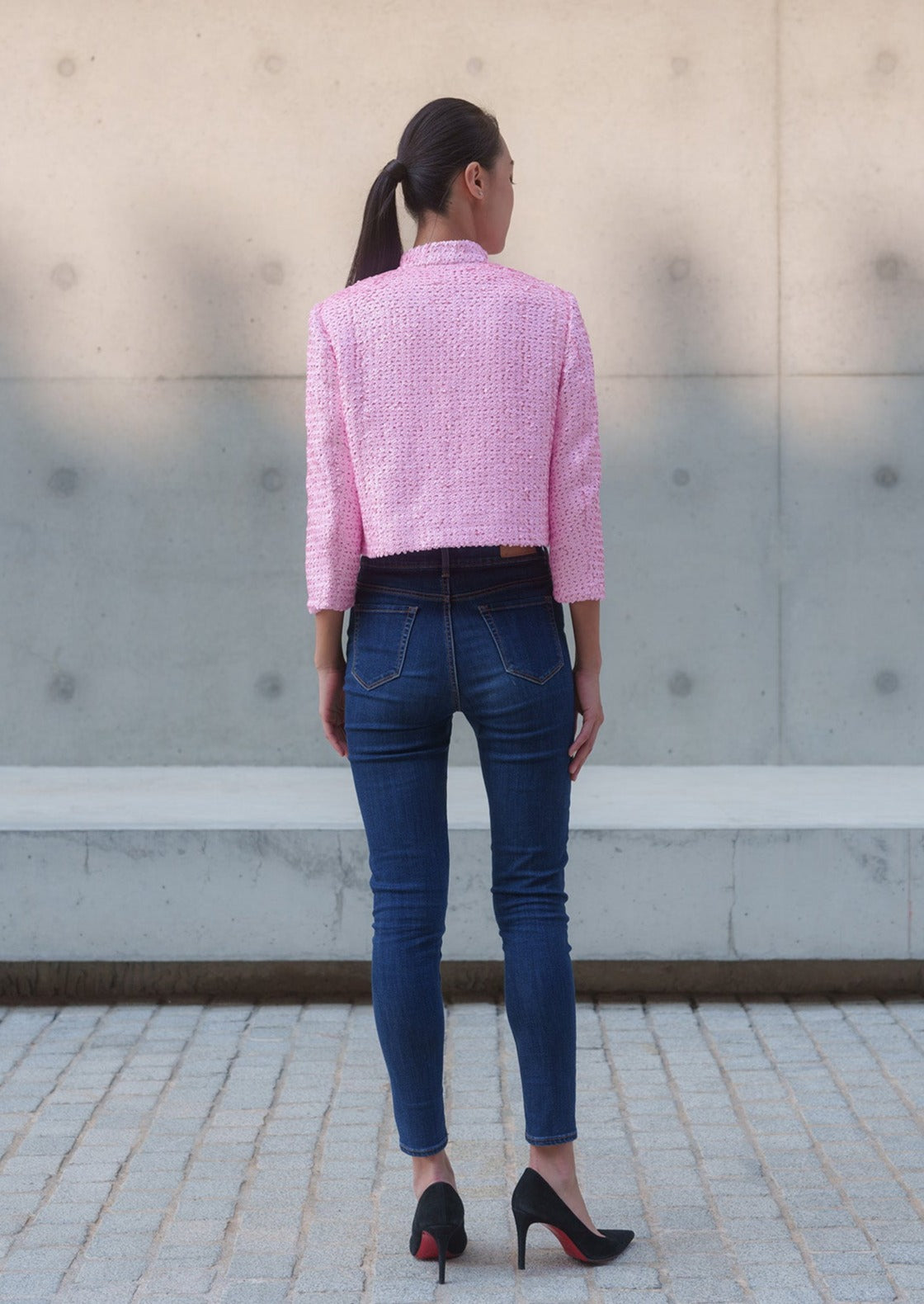 Sequinned Tang Jacket (Bubble Pink)