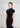 Short Sleeves Velvet Qipao Top (Black)