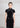 Short Sleeves Velvet Qipao Top (Black)