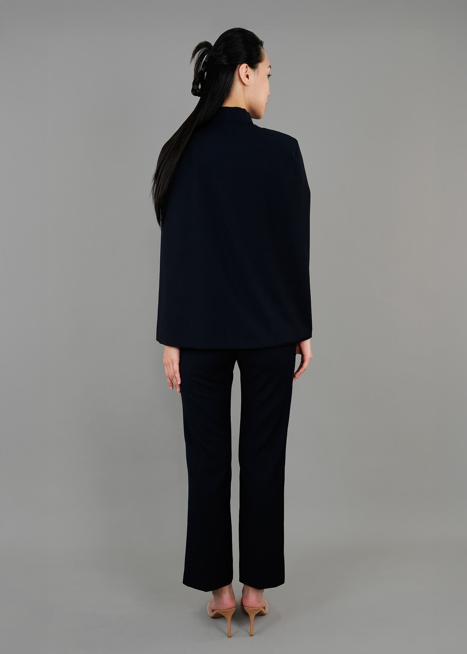 Qipao Cape Blazer (Midnight Blue)