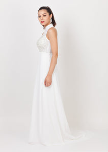 Qipology Hand Embroidered Bridal Qipao Gown