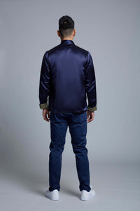 Men's Reversible Tang Jacket (Dark Olive/ Navy)